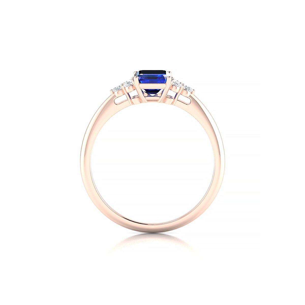 Mirage | 18k Rose Gold 7 x 5 mm Emerald Sapphire Ring