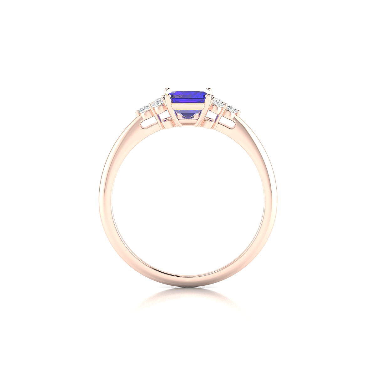 Mirage | 18k Rose Gold 7 x 5 mm Emerald Tanzanite Ring