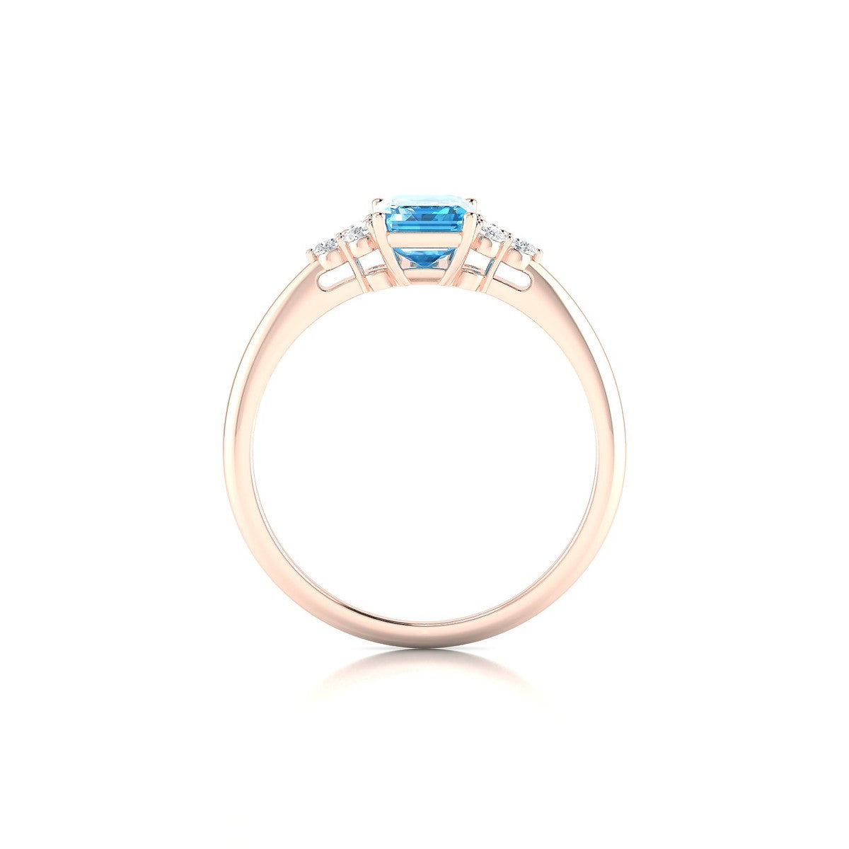 Mirage | 18k Rose Gold 7 x 5 mm Emerald Topaz Ring