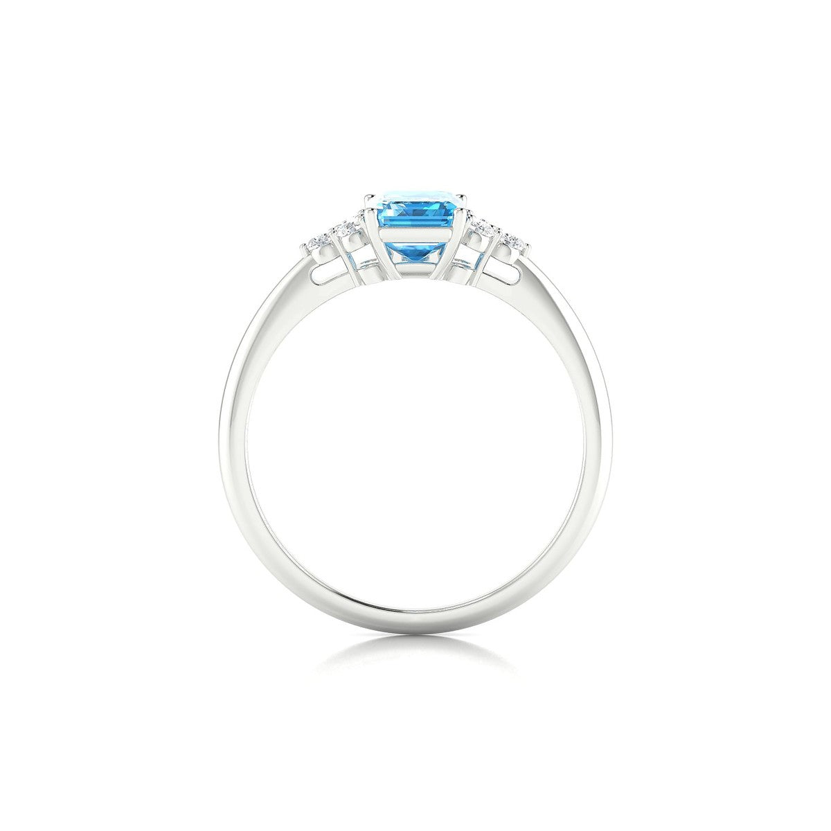 Mirage | 18k White Gold 7 x 5 mm Emerald Topaz Ring