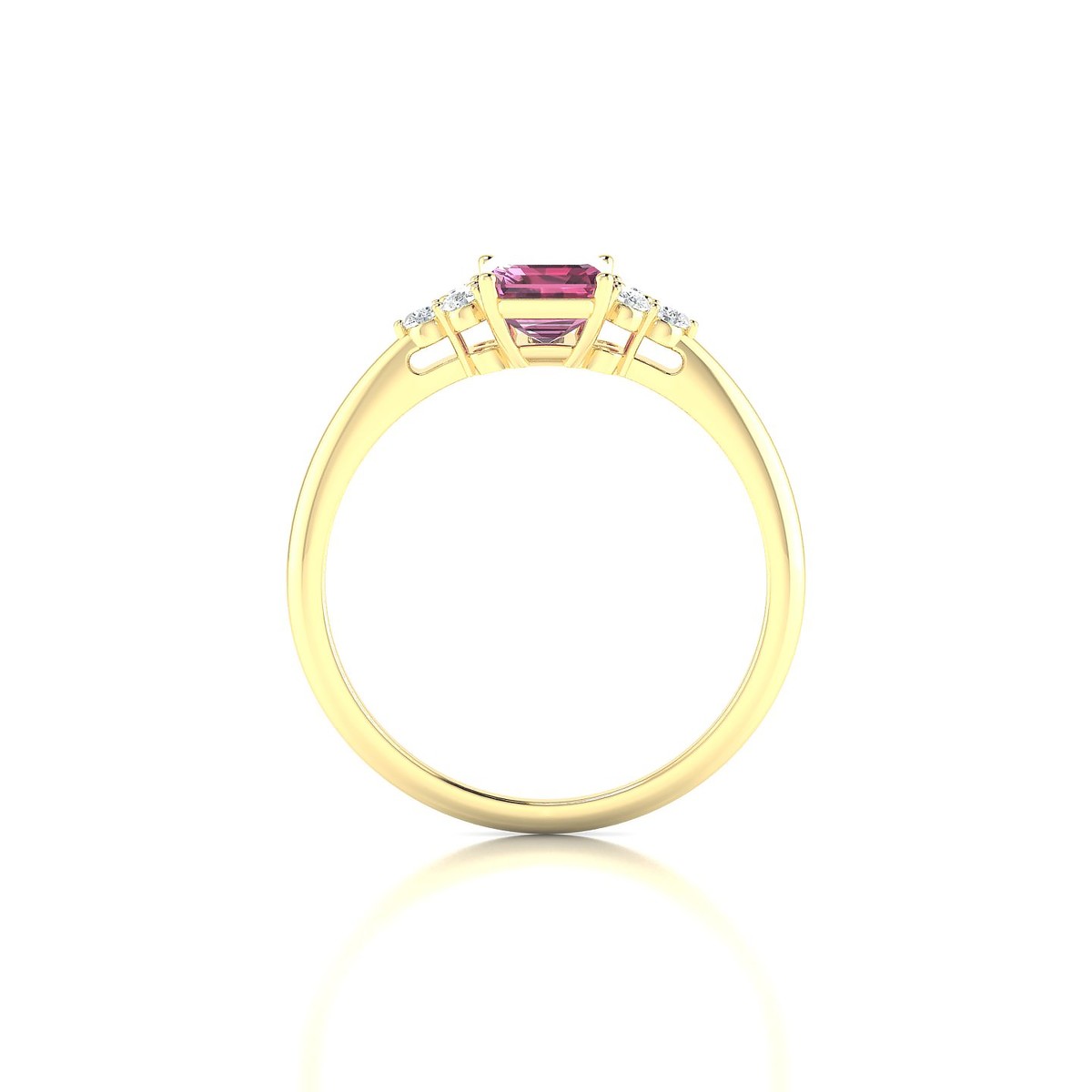 Mirage | 18k Yellow Gold 7 x 5 mm Emerald Rhodolite Ring