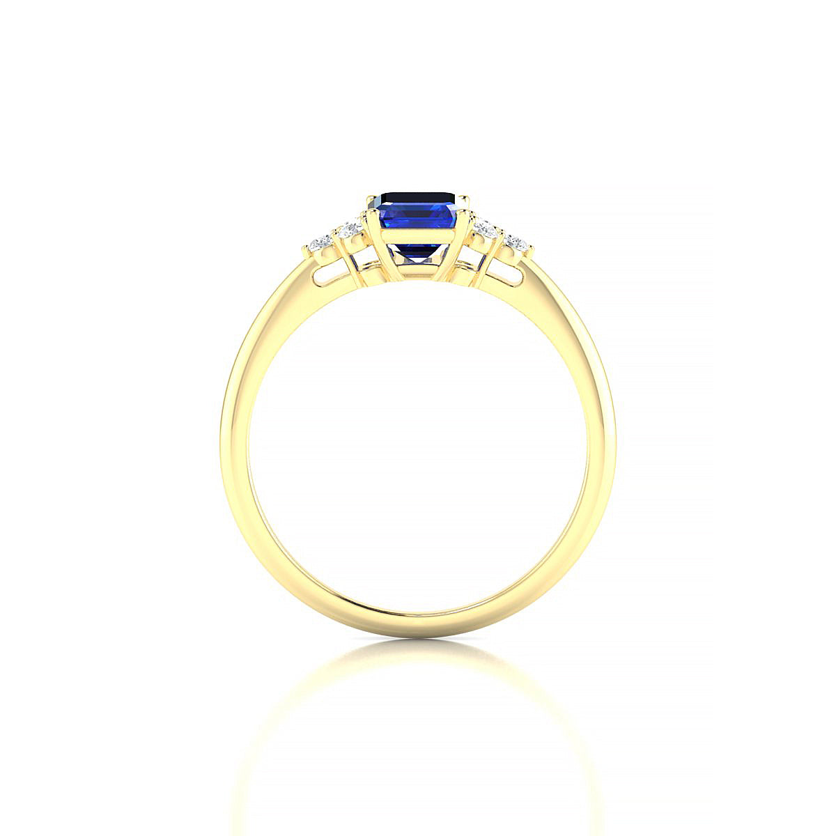 Mirage | 18k Yellow Gold 7 x 5 mm Emerald Sapphire Ring