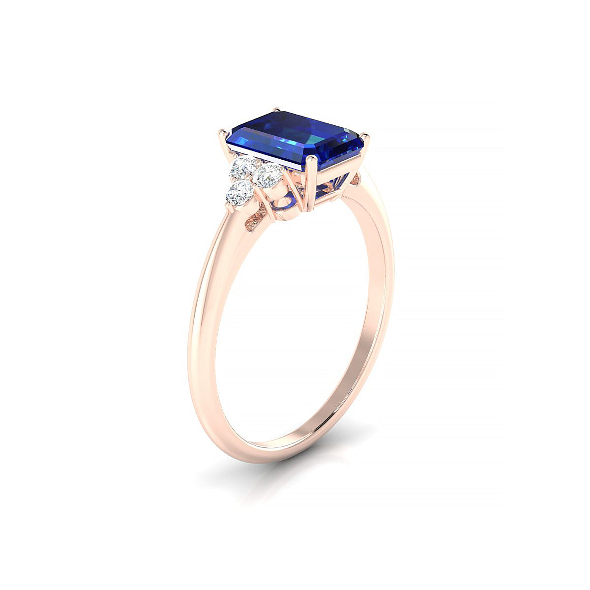 Mirage | 18k Rose Gold 8 x 6 mm Emerald Sapphire Ring