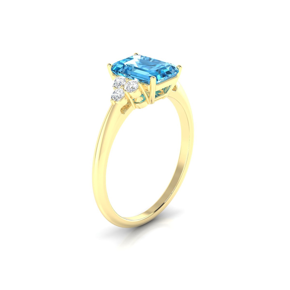 Mirage | 18k Yellow Gold 8 x 6 mm Emerald Topaz Ring