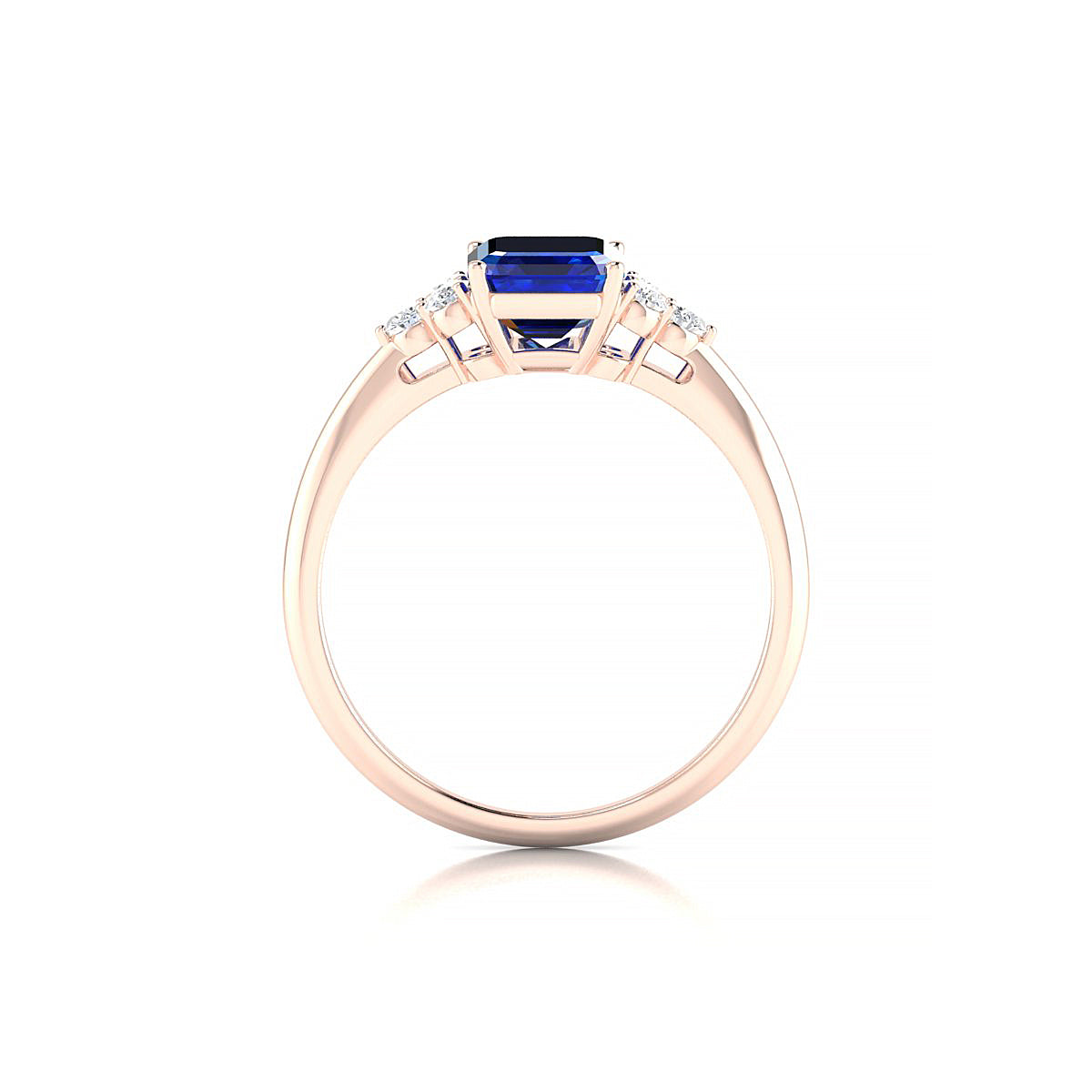 Mirage | 18k Rose Gold 8 x 6 mm Emerald Sapphire Ring