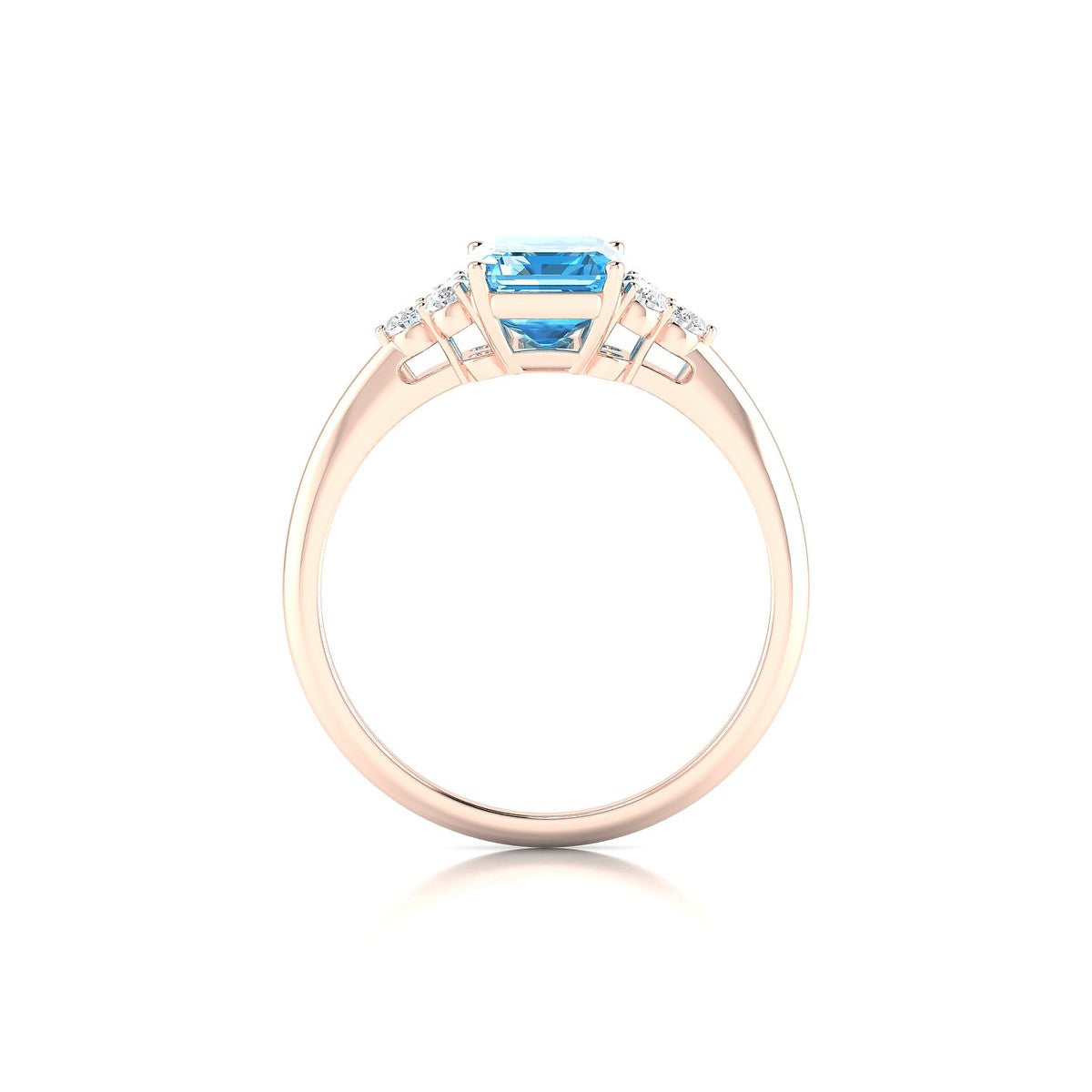 Mirage | 18k Rose Gold 8 x 6 mm Emerald Topaz Ring