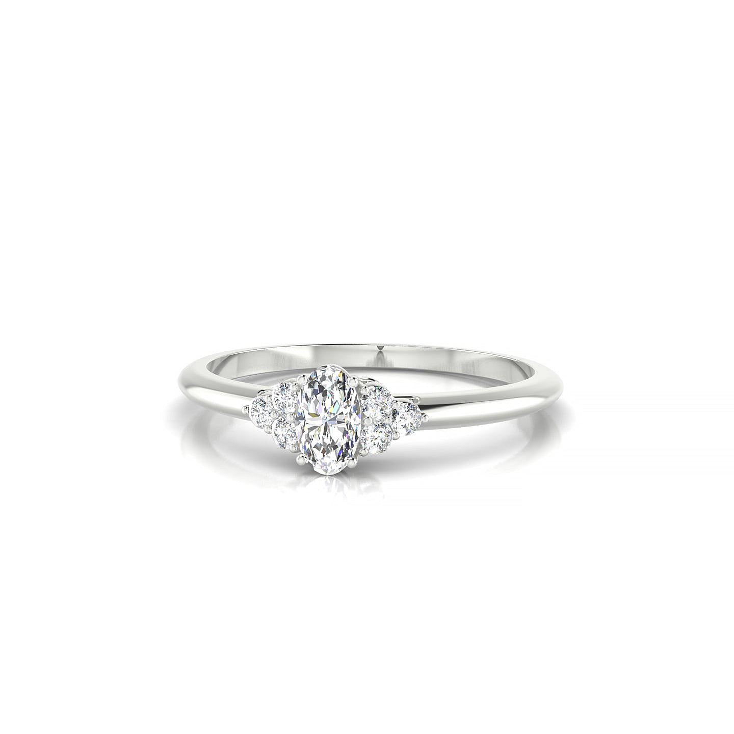 Mirage | 18k White Gold 5 x 3 mm Oval Diamond Ring