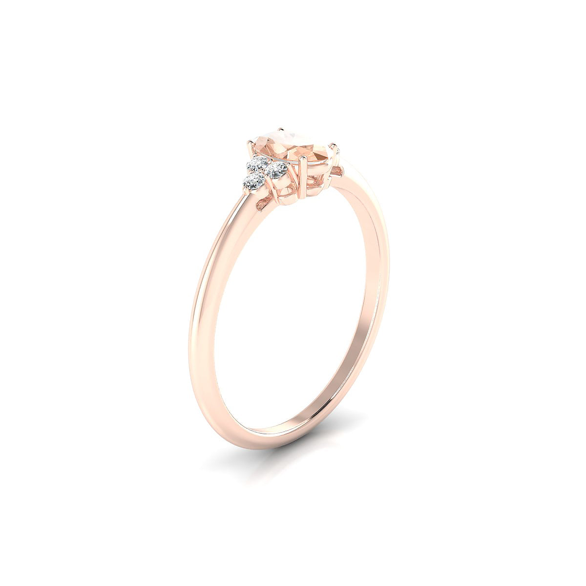 Mirage | 18k Rose Gold 6 x 4 mm Oval Morganite Ring