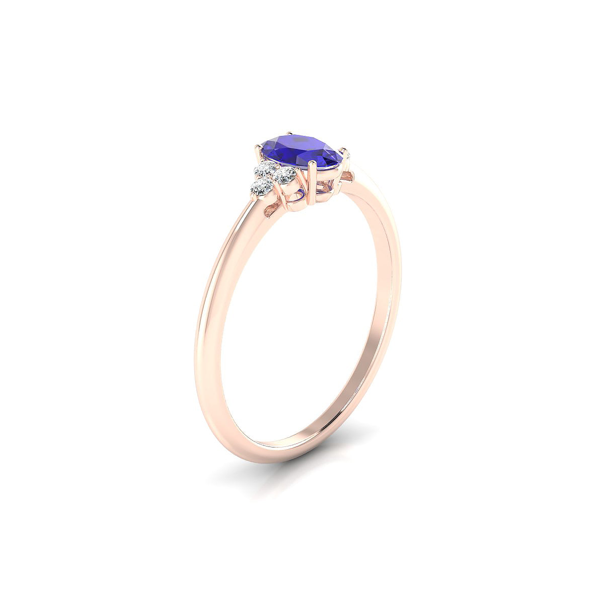Mirage | 18k Rose Gold 6 x 4 mm Oval Tanzanite Ring