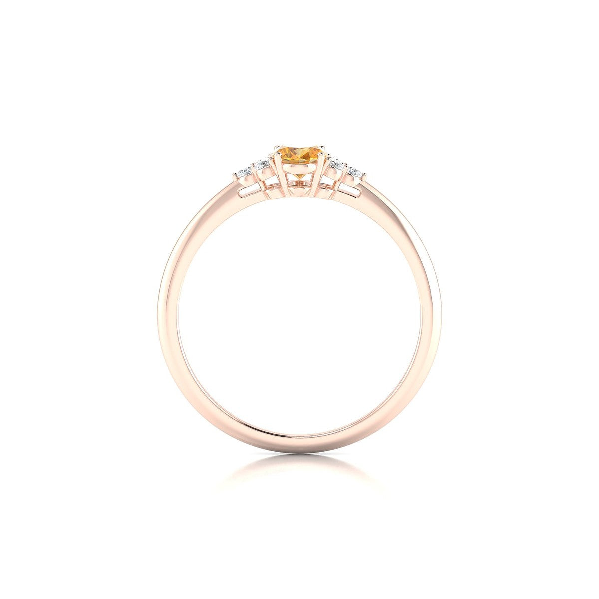 Mirage | 18k Rose Gold 6 x 4 mm Oval Citrine Ring