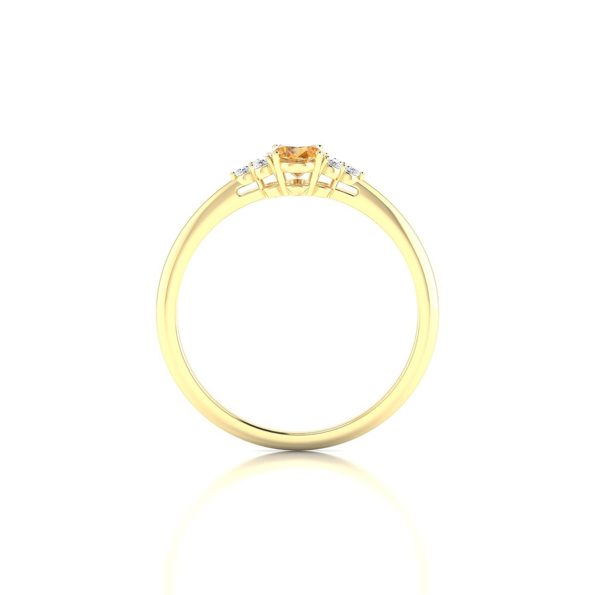 Mirage | 18k Yellow Gold 6 x 4 mm Oval Citrine Ring