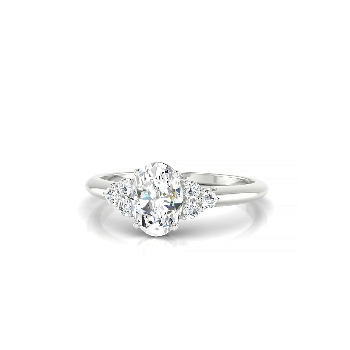 Mirage | 18k White Gold 7 x 5 mm Oval Diamond Ring