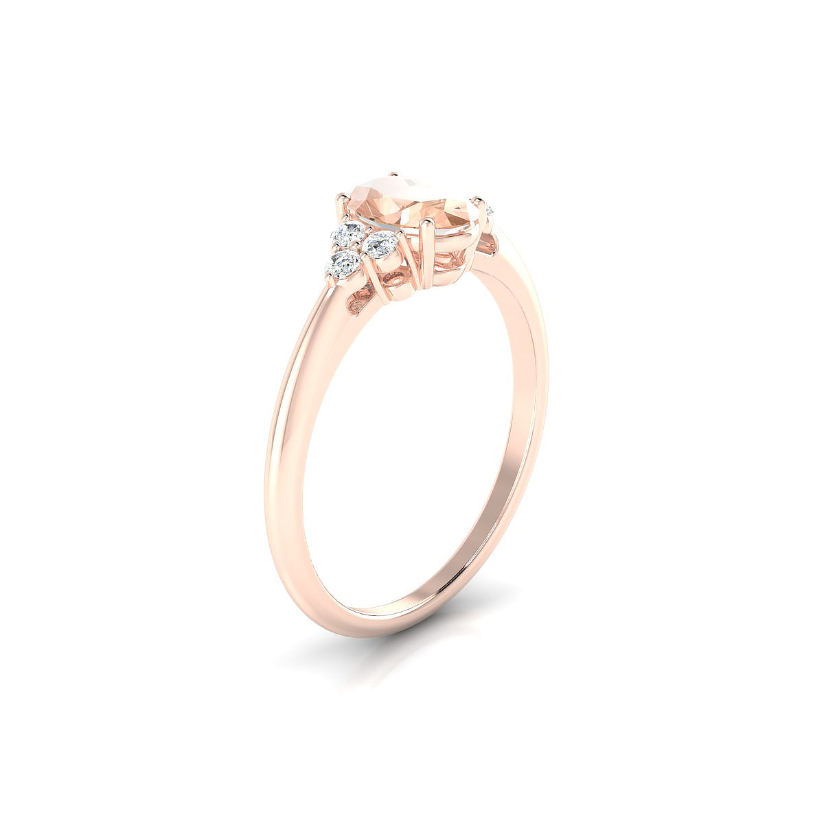Mirage | 18k Rose Gold 7 x 5 mm Oval Morganite Ring