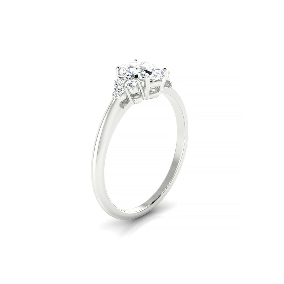 Mirage | 18k White Gold 7 x 5 mm Oval Diamond Ring