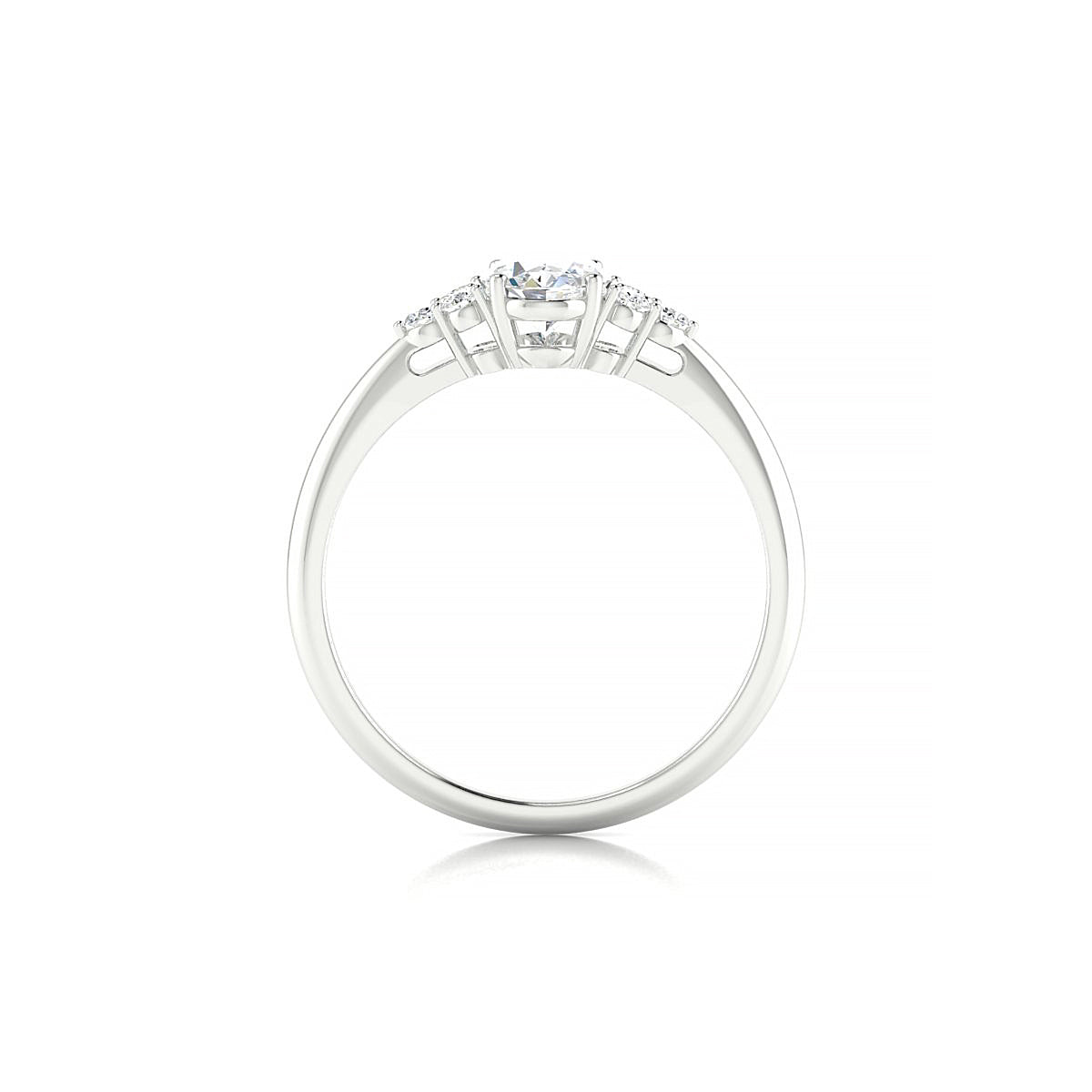 Mirage | 18k White Gold 7 x 5 mm Oval Diamond Ring