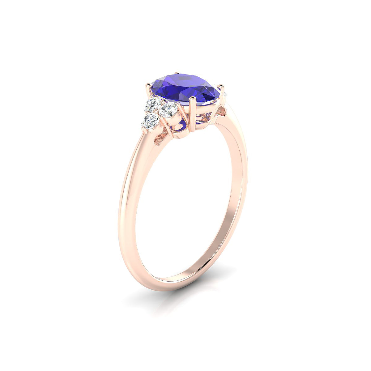 Mirage | 18k Rose Gold 8 x 6 mm Oval Tanzanite Ring