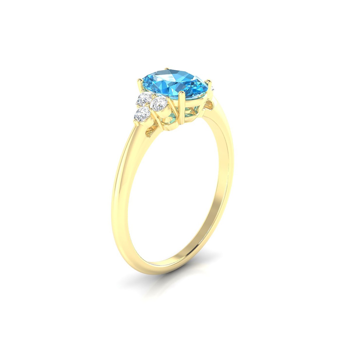 Mirage | 18k Yellow Gold 8 x 6 mm Oval Topaz Ring