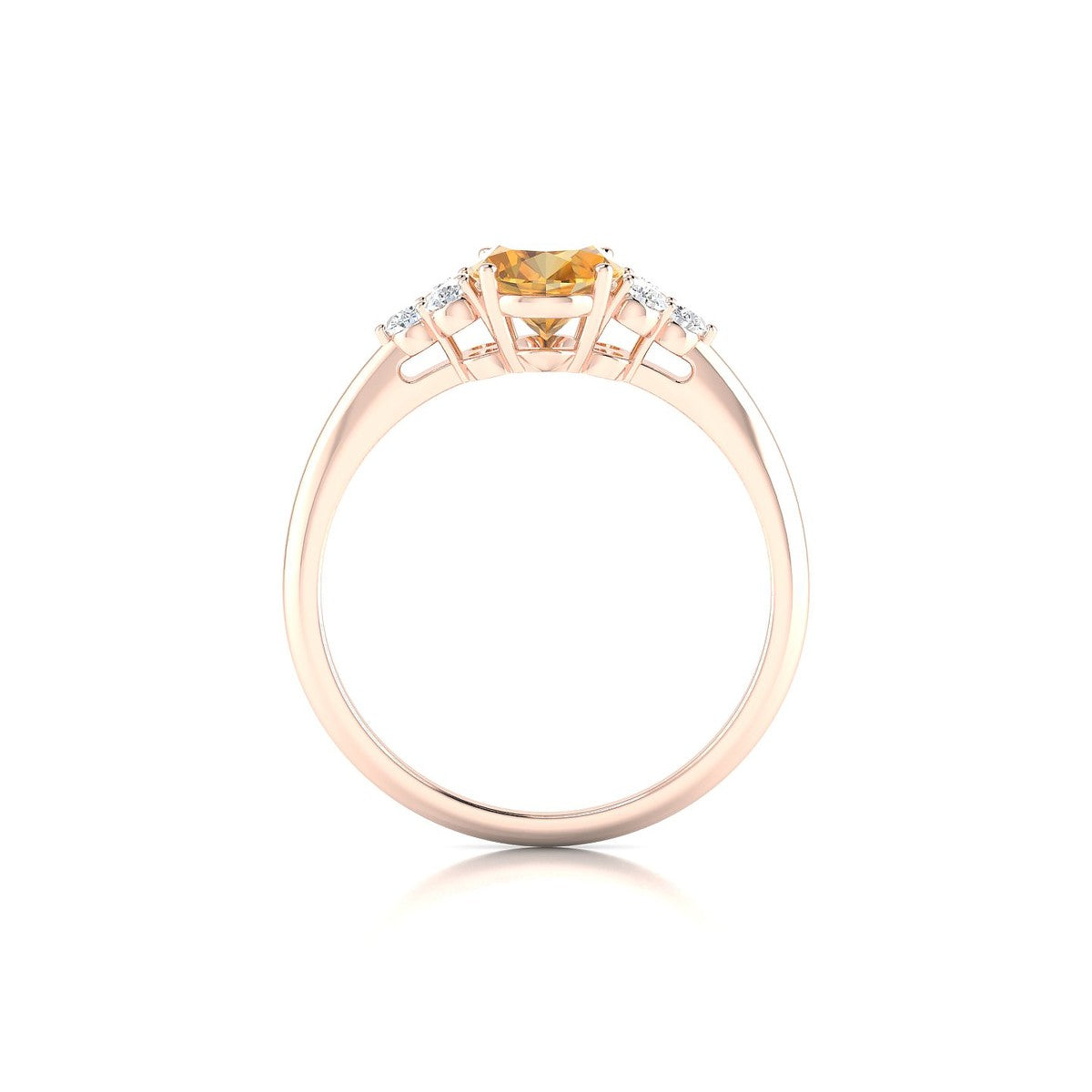 Mirage | 18k Rose Gold 8 x 6 mm Oval Citrine Ring