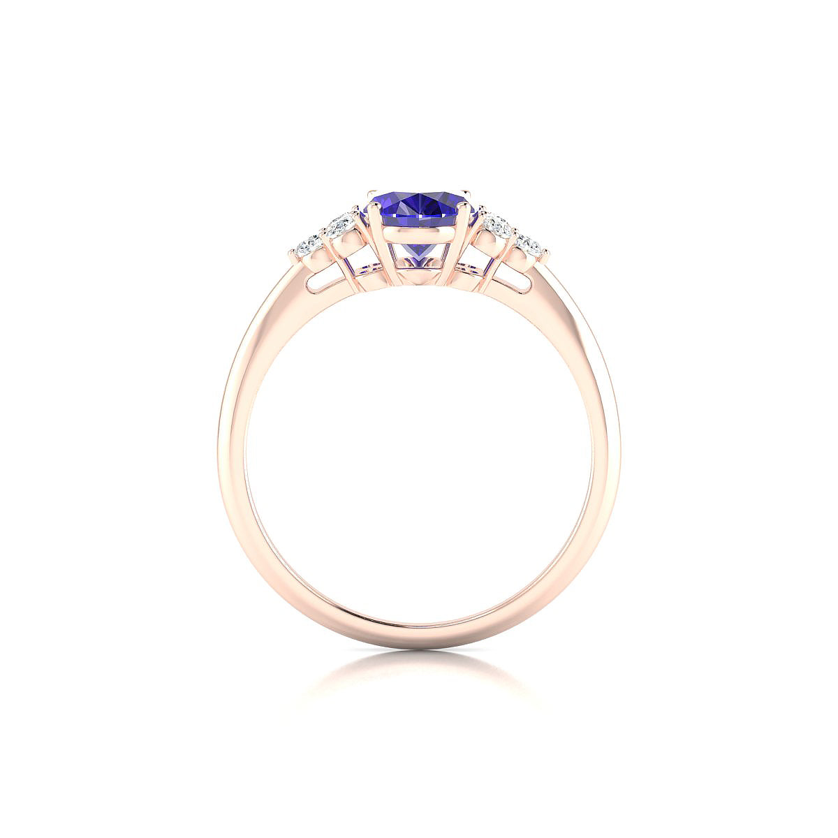 Mirage | 18k Rose Gold 8 x 6 mm Oval Tanzanite Ring
