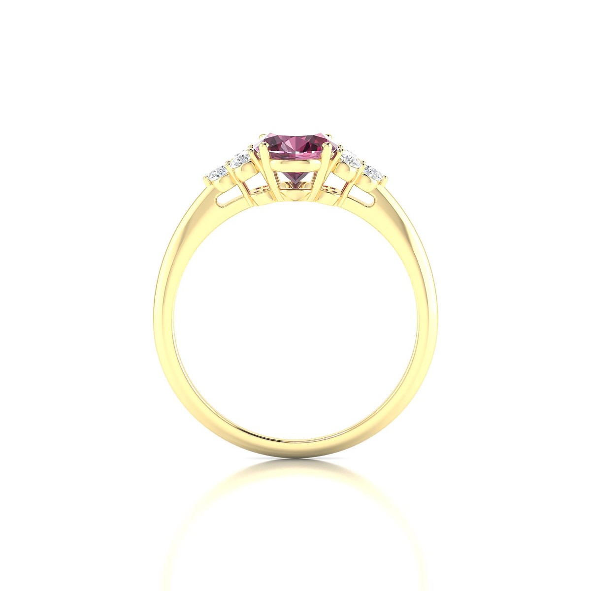 Mirage | 18k Yellow Gold 8 x 6 mm Oval Rhodolite Ring