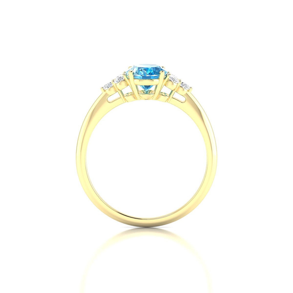 Mirage | 18k Yellow Gold 8 x 6 mm Oval Topaz Ring