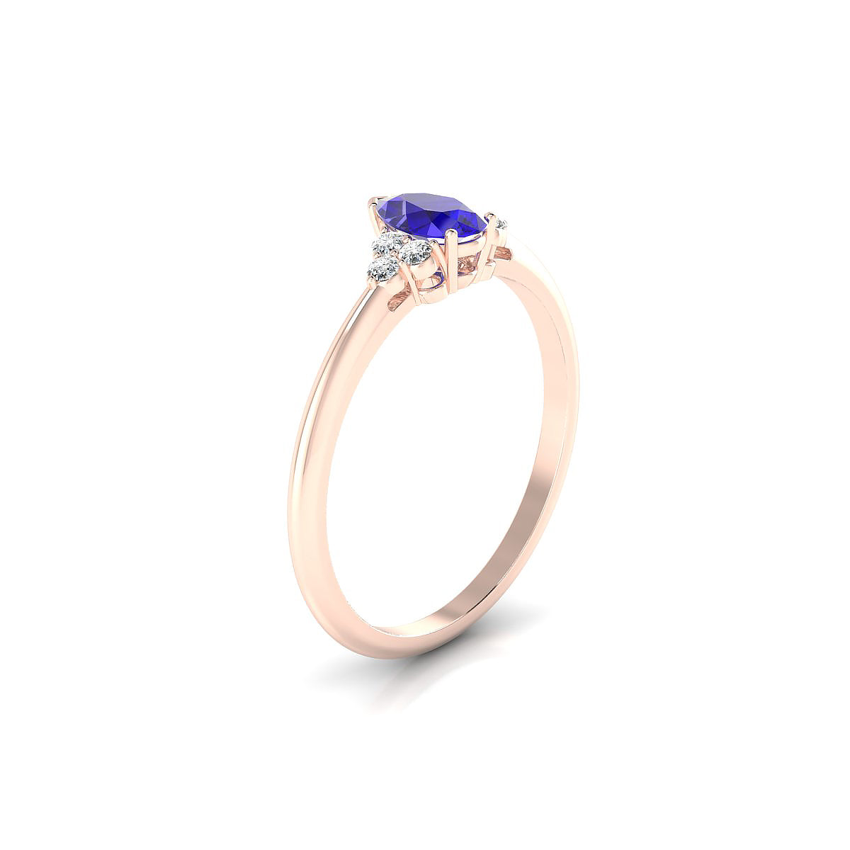 Mirage | 18k Rose Gold 6 x 4 mm Pear Tanzanite Ring