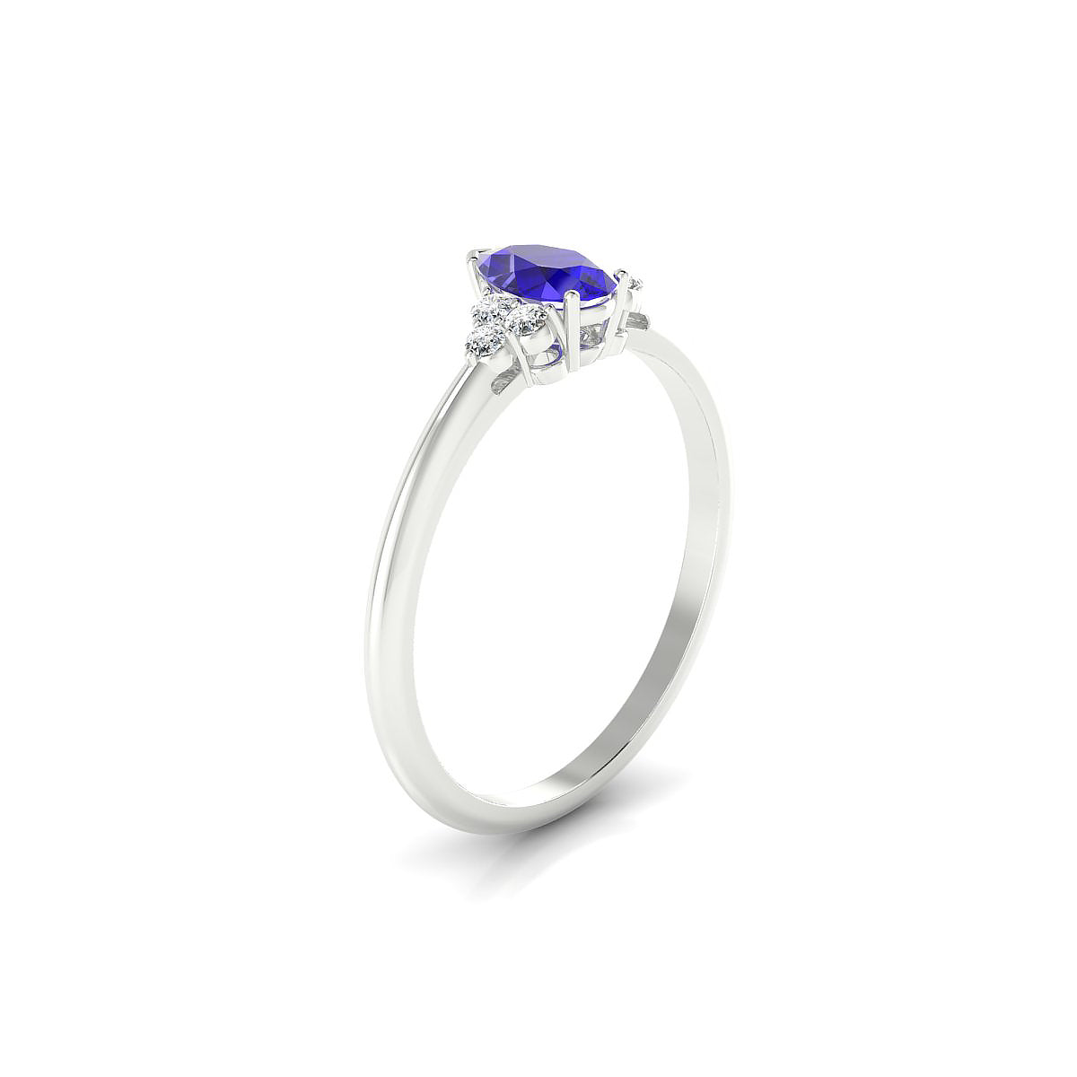 Mirage | 18k White Gold 6 x 4 mm Pear Tanzanite Ring