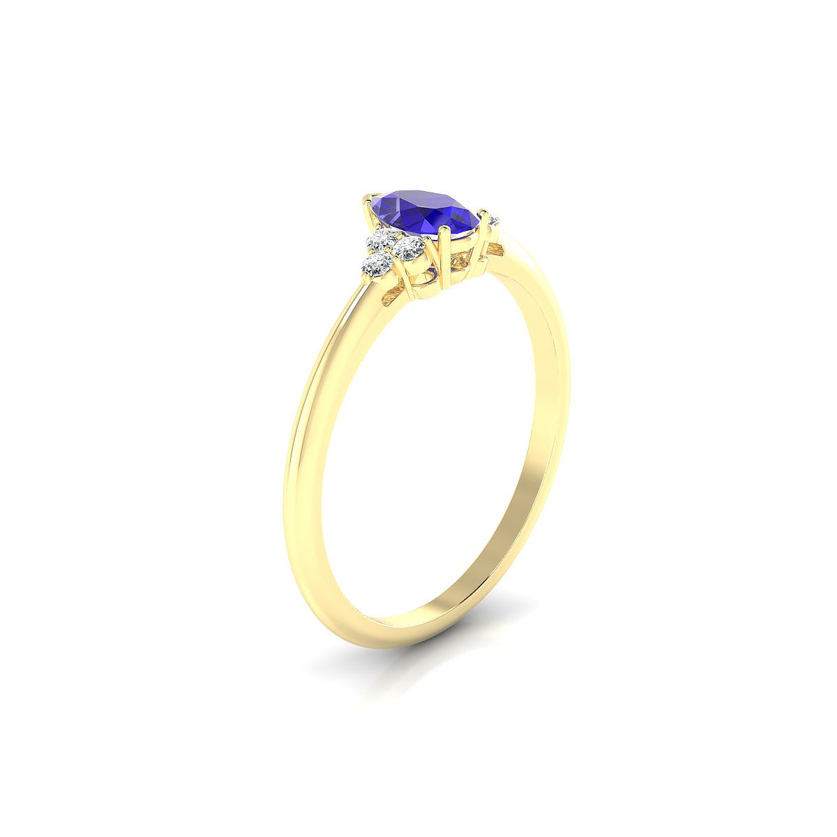 Mirage | 18k Yellow Gold 6 x 4 mm Pear Tanzanite Ring