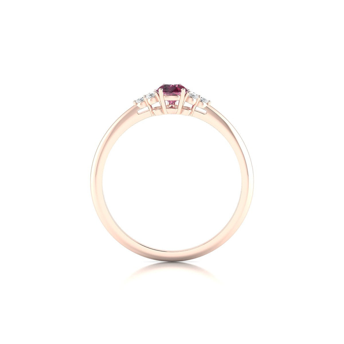 Mirage | 18k Rose Gold 6 x 4 mm Pear Rhodolite Ring