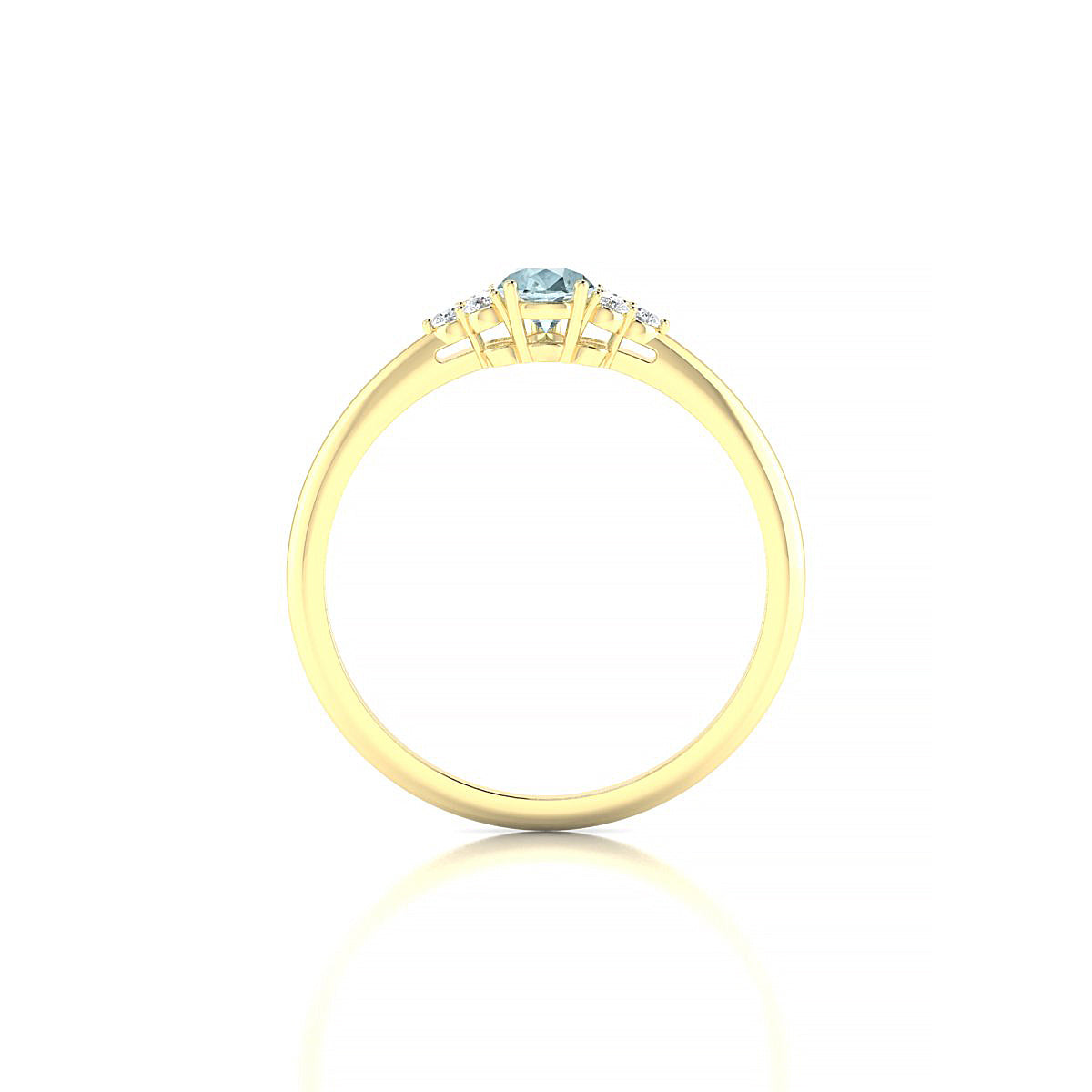 Mirage | 18k Yellow Gold 6 x 4 mm Pear Aquamarine Ring
