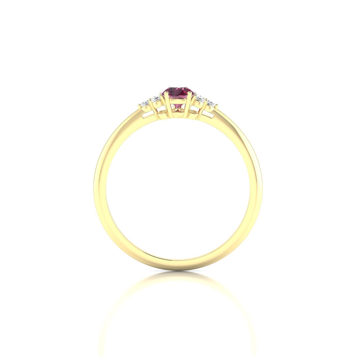 Mirage | 18k Yellow Gold 6 x 4 mm Pear Rhodolite Ring