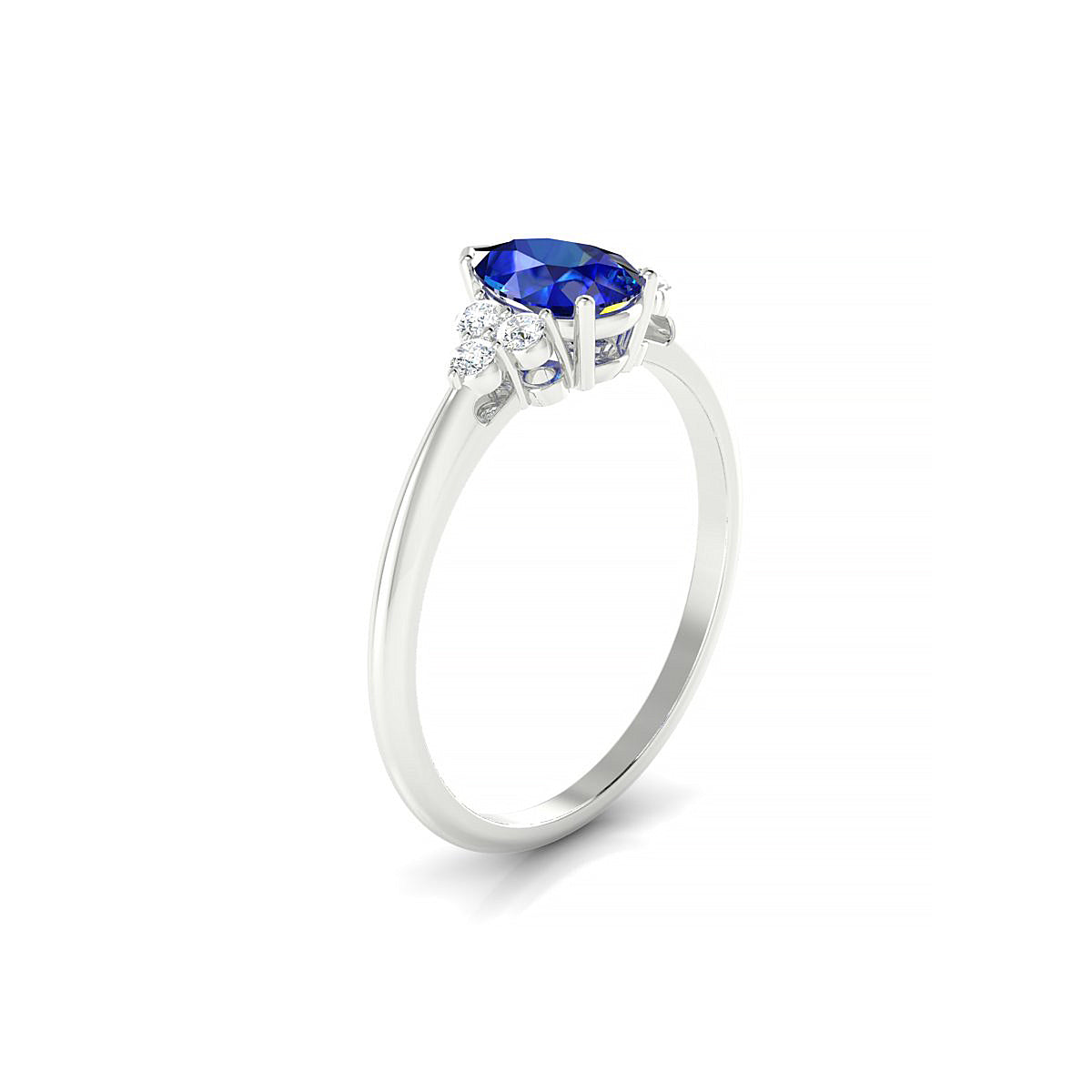 Mirage | 18k White Gold 7 x 5 mm Pear Sapphire Ring