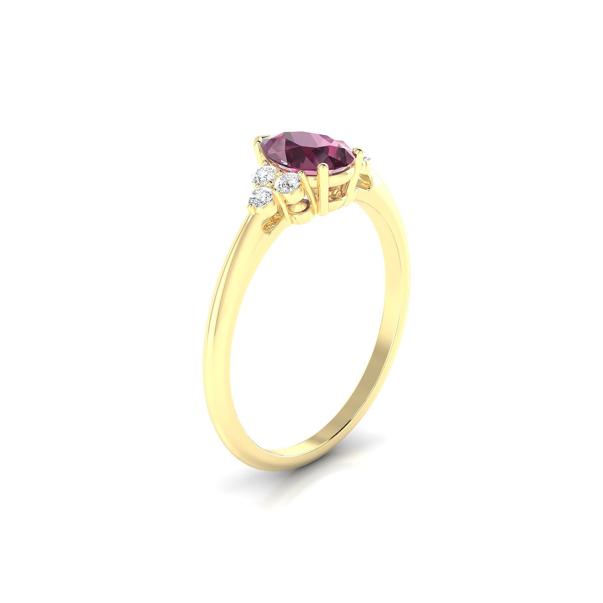 Mirage | 18k Yellow Gold 7 x 5 mm Pear Rhodolite Ring