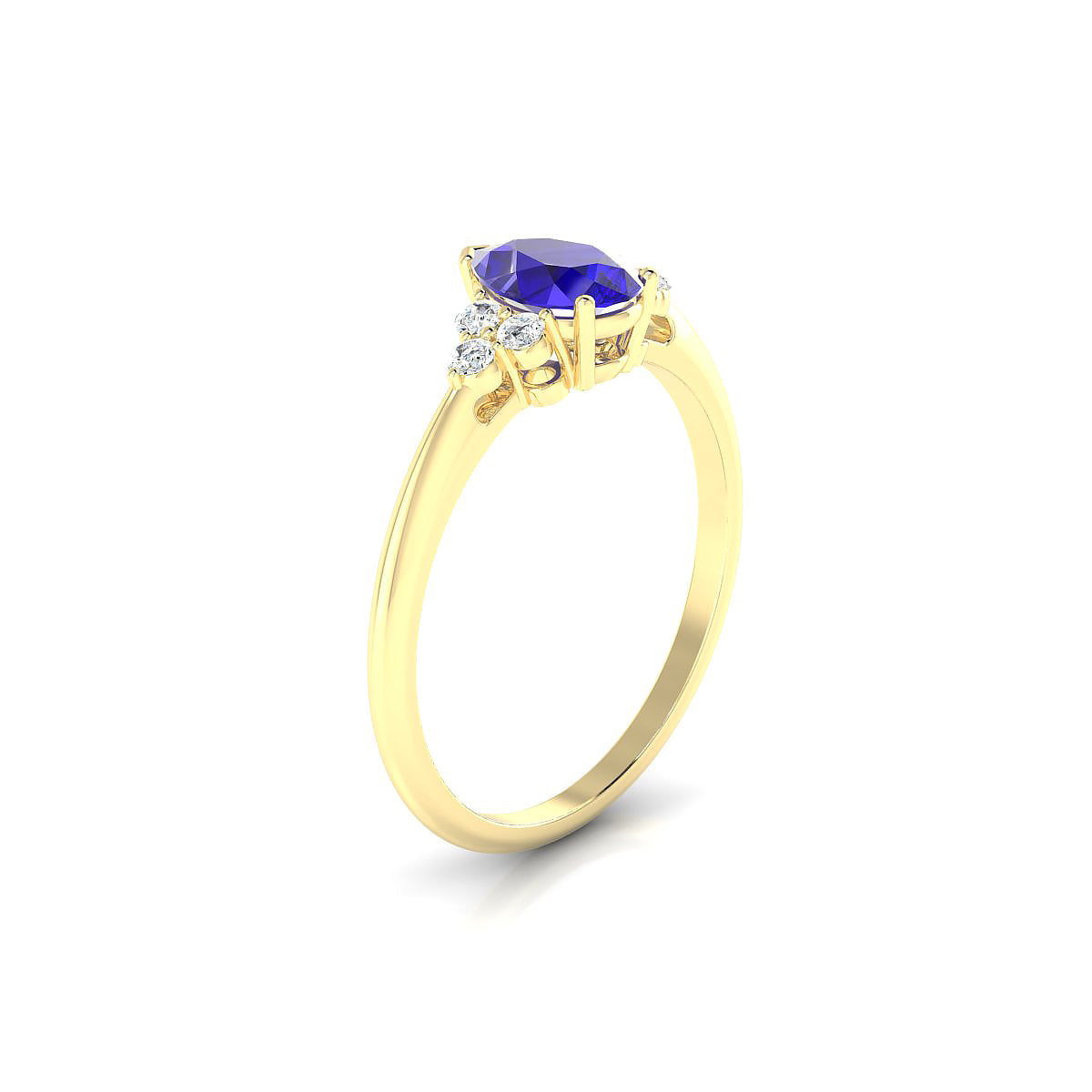 Mirage | 18k Yellow Gold 7 x 5 mm Pear Tanzanite Ring