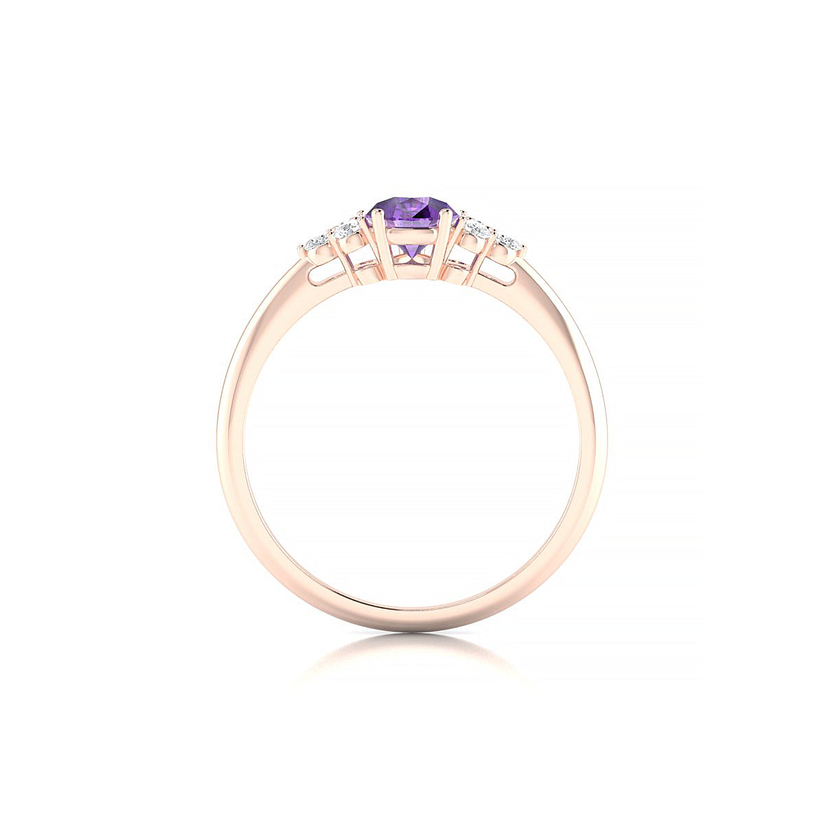 Mirage | 18k Rose Gold 7 x 5 mm Pear Amethyst Ring