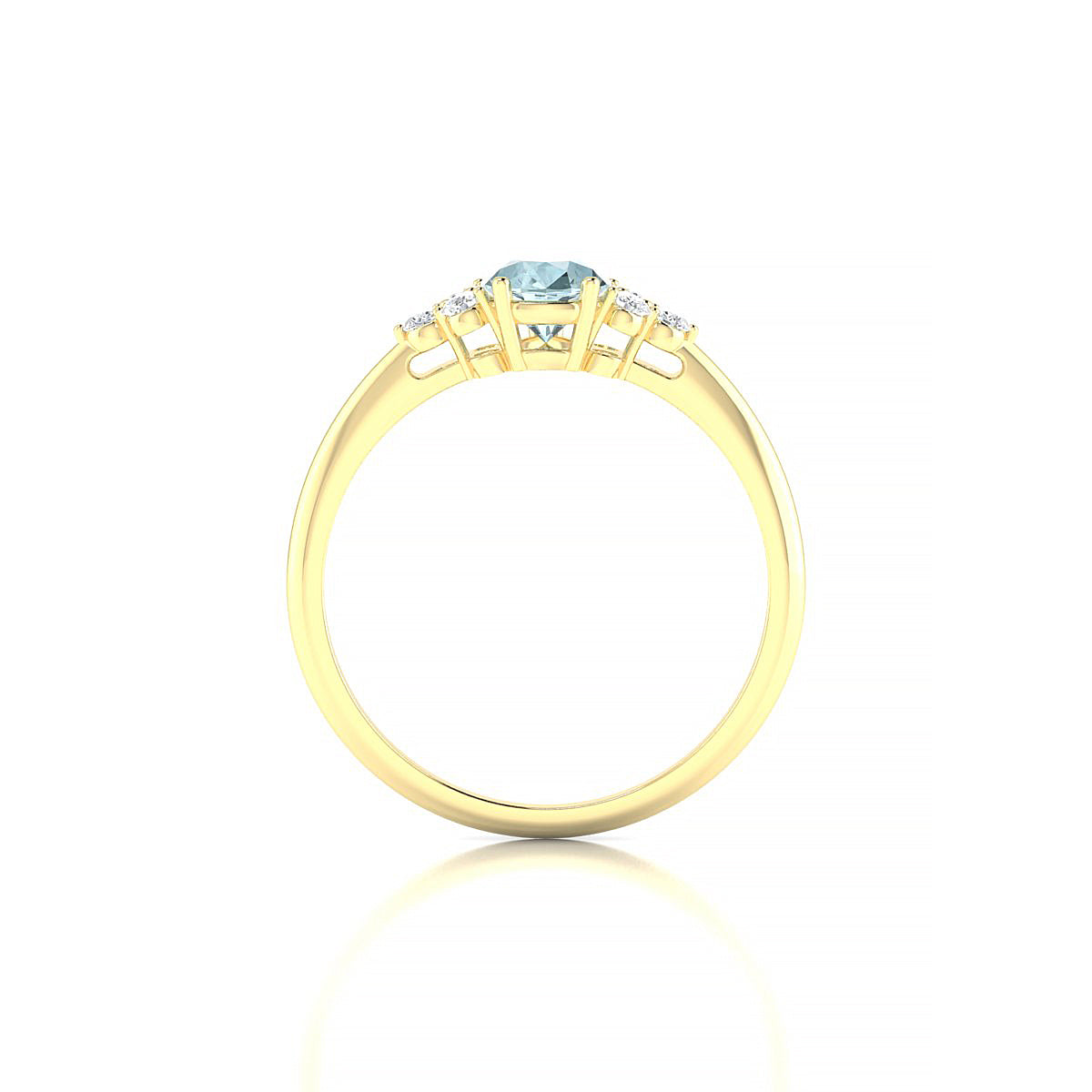 Mirage | 18k Yellow Gold 7 x 5 mm Pear Aquamarine Ring
