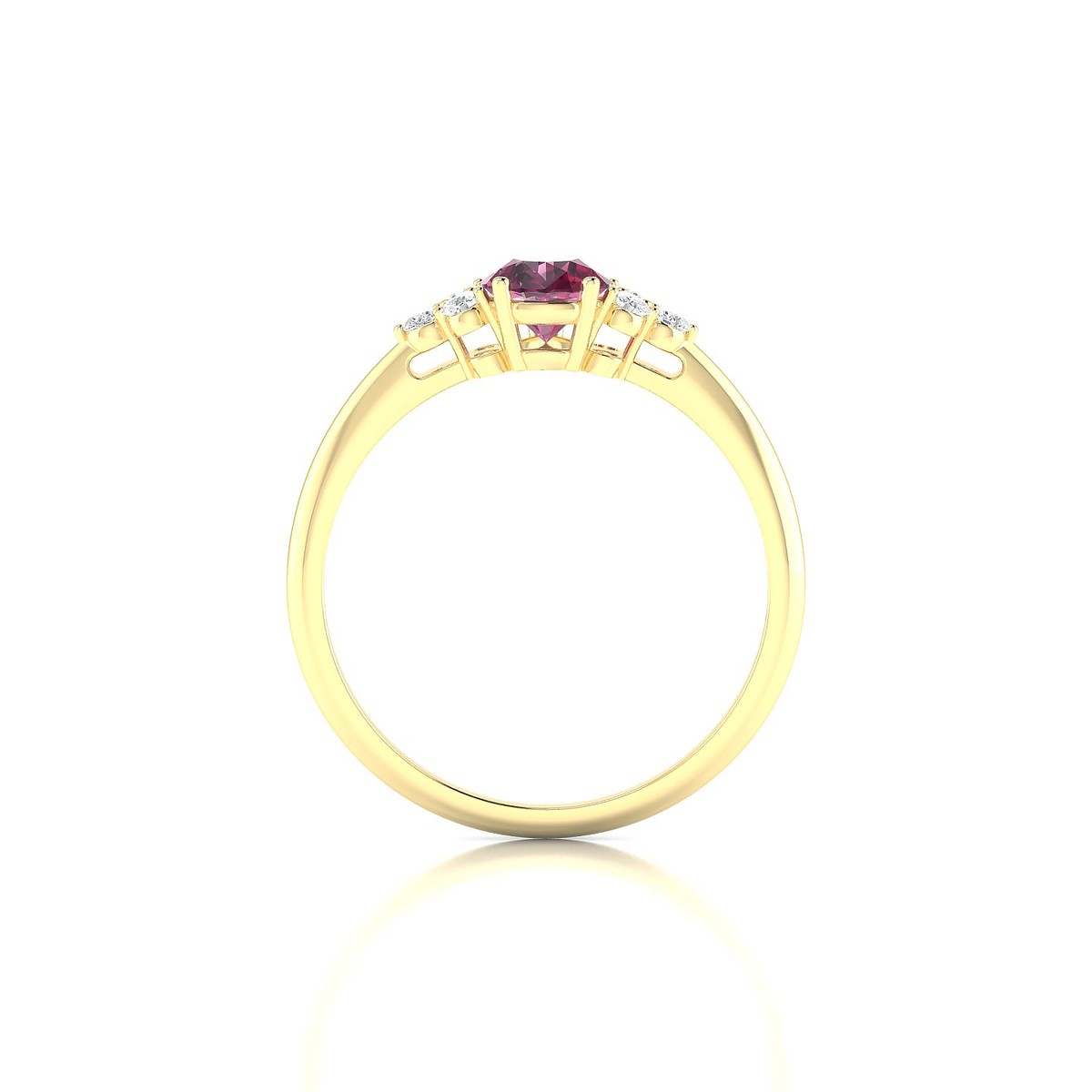 Mirage | 18k Yellow Gold 7 x 5 mm Pear Rhodolite Ring