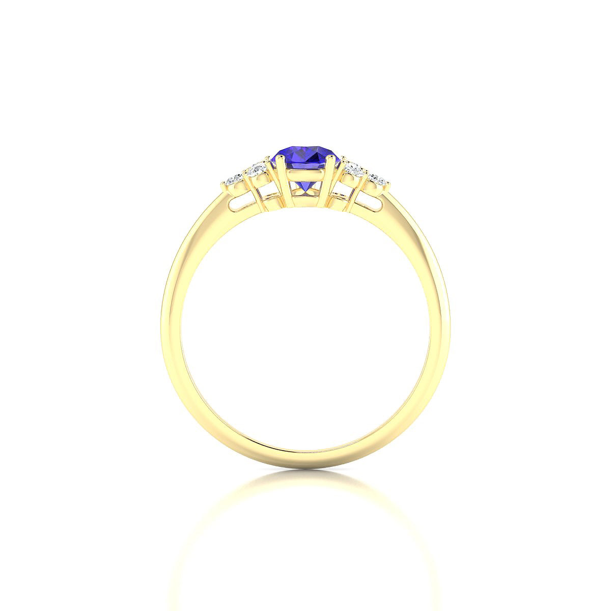 Mirage | 18k Yellow Gold 7 x 5 mm Pear Tanzanite Ring
