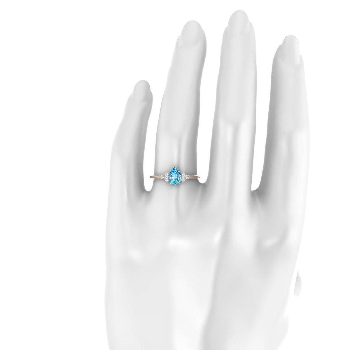 Mirage | 18k Rose Gold 7 x 5 mm Pear Topaz Ring
