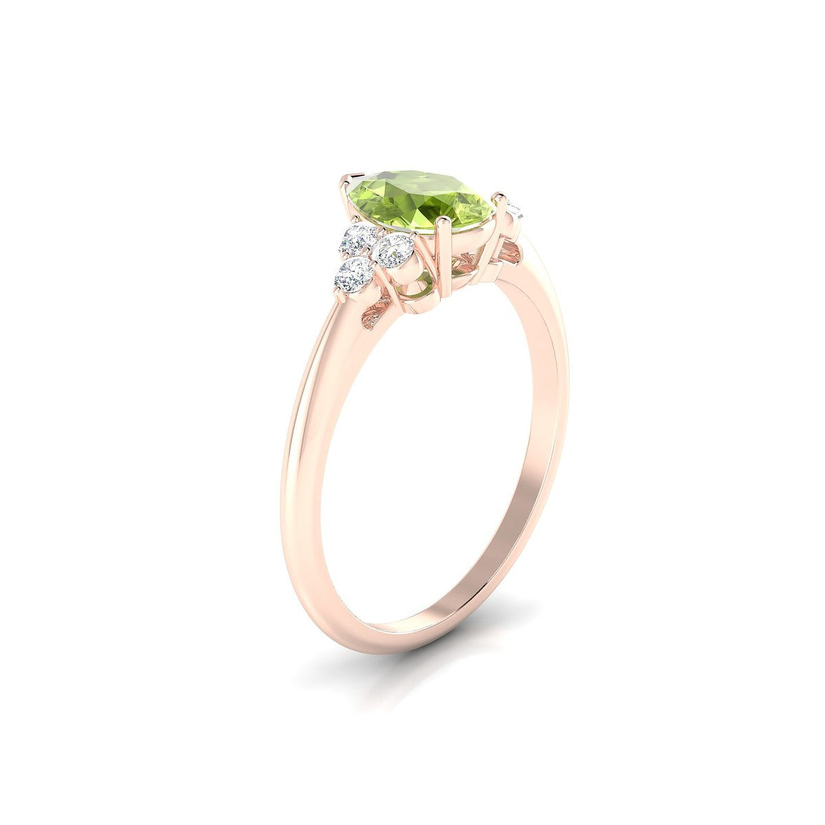 Mirage | 18k Rose Gold 8 x 6 mm Pear Peridot Ring