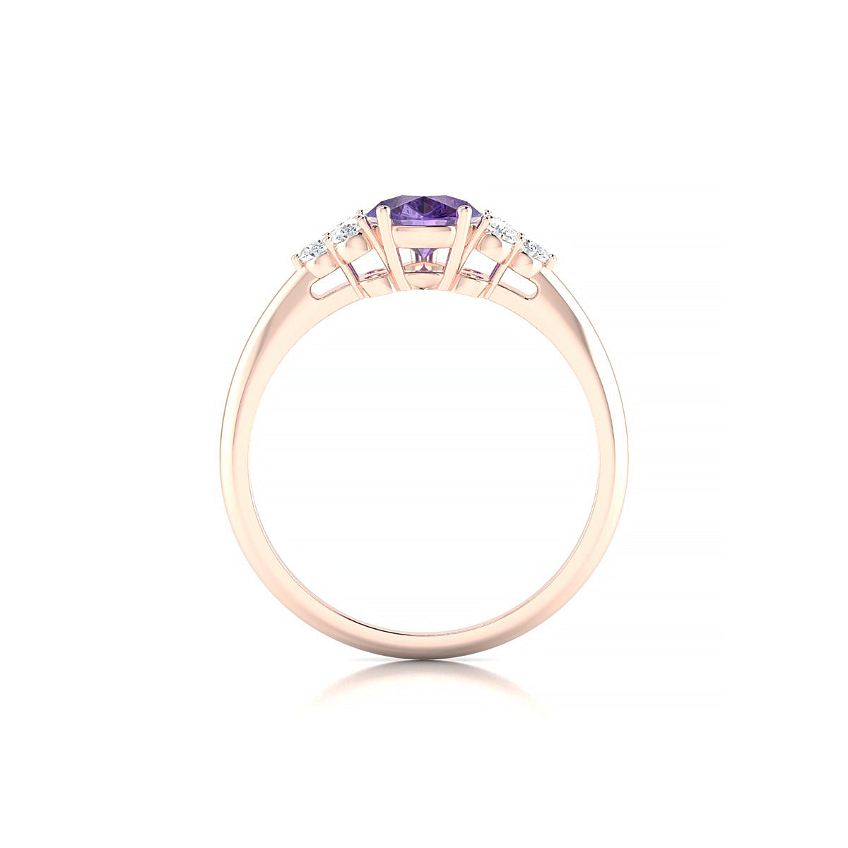 Mirage | 18k Rose Gold 8 x 6 mm Pear Amethyst Ring