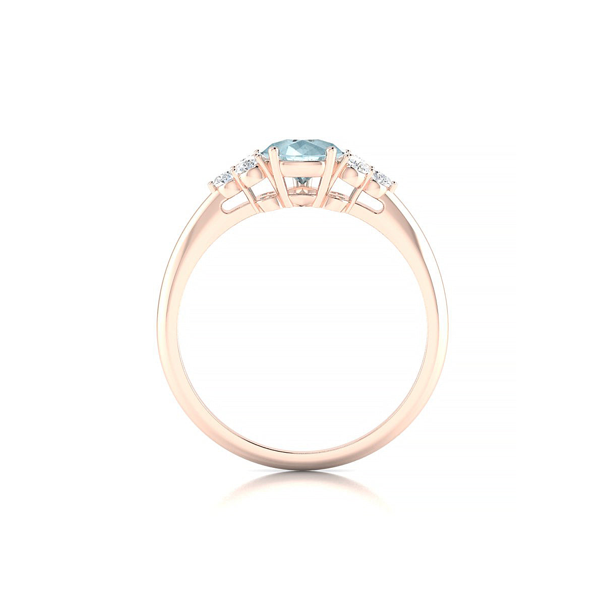 Mirage | 18k Rose Gold 8 x 6 mm Pear Aquamarine Ring