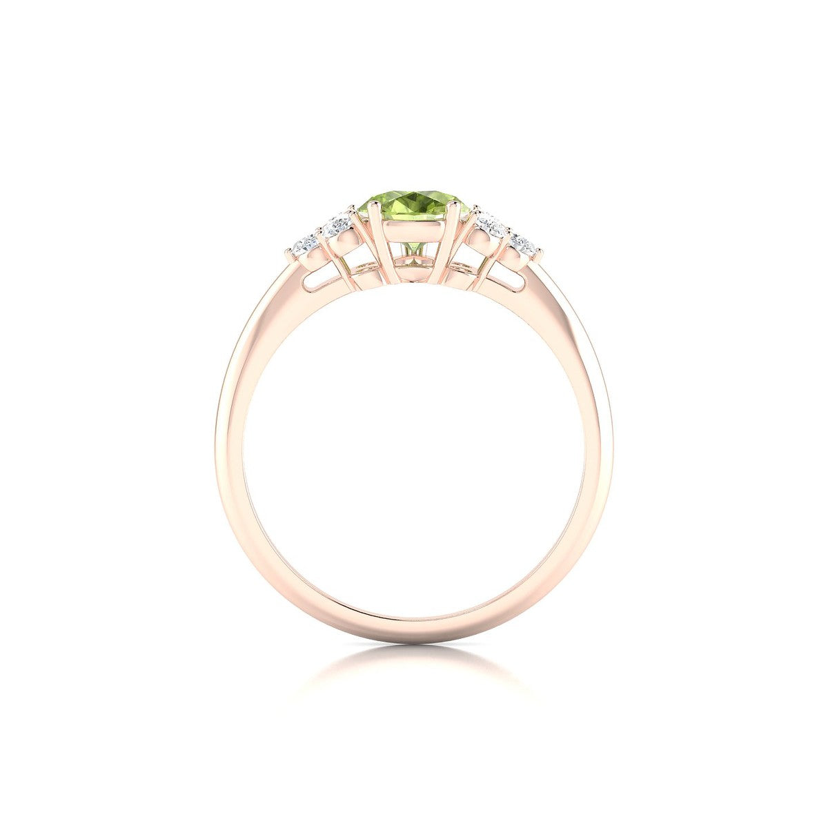 Mirage | 18k Rose Gold 8 x 6 mm Pear Peridot Ring