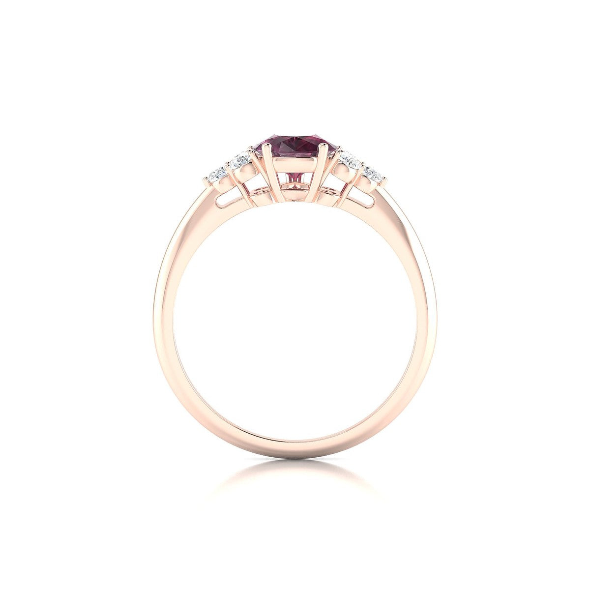 Mirage | 18k Rose Gold 8 x 6 mm Pear Rhodolite Ring