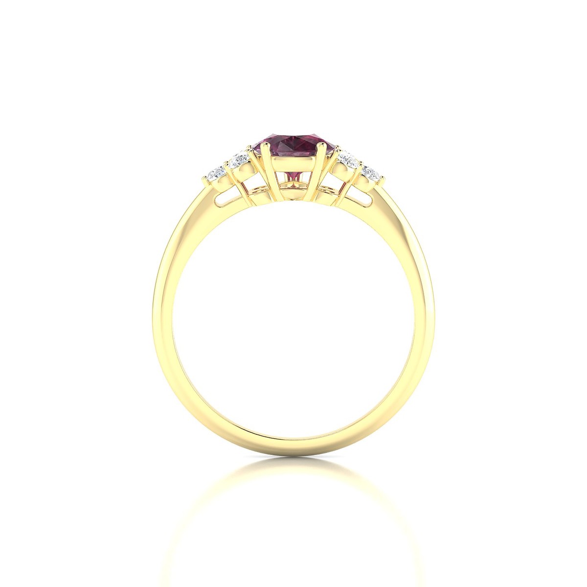 Mirage | 18k Yellow Gold 8 x 6 mm Pear Rhodolite Ring