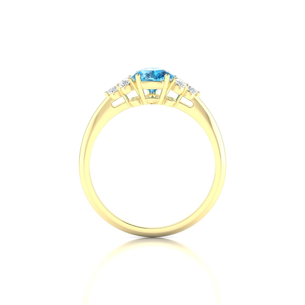 Mirage | 18k Yellow Gold 8 x 6 mm Pear Topaz Ring