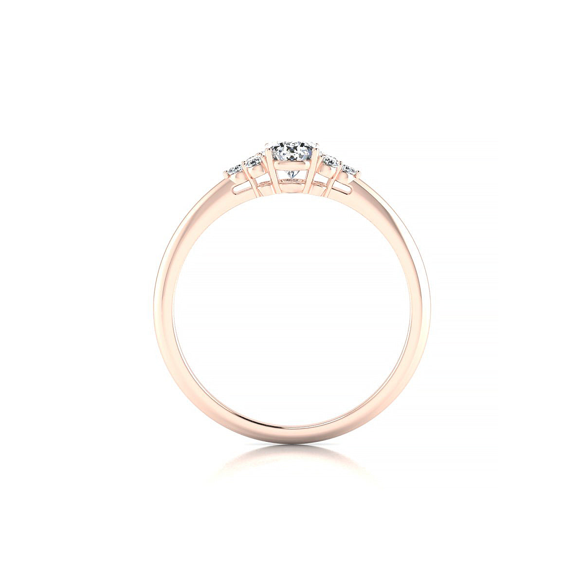 Mirage | 18k Rose Gold 4.2 mm Round Diamond Ring