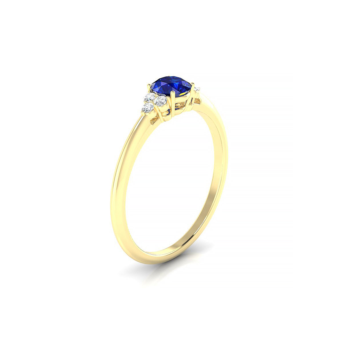 Mirage | 18k Yellow Gold 4.5 mm Round Sapphire Ring