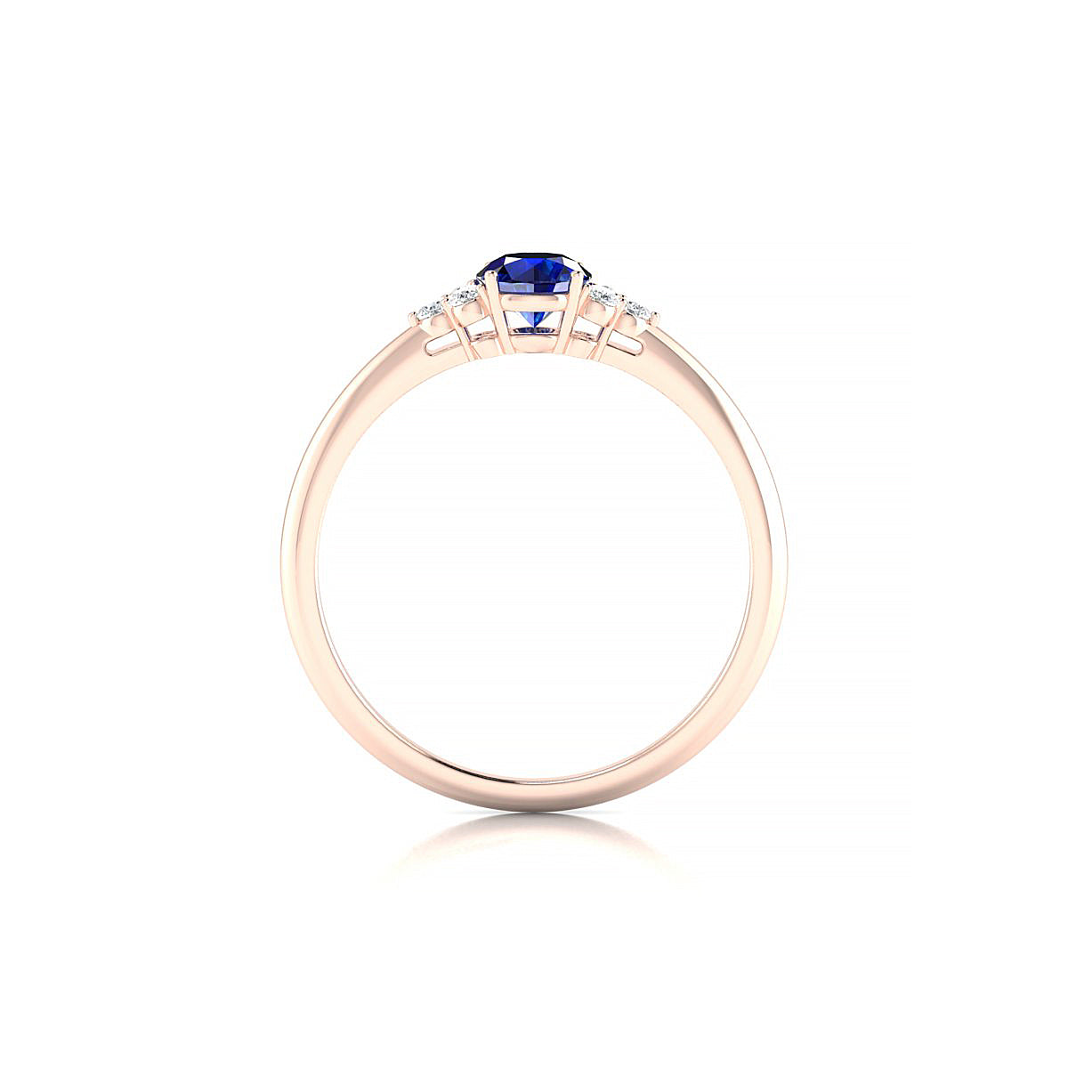 Mirage | 18k Rose Gold 4.5 mm Round Sapphire Ring