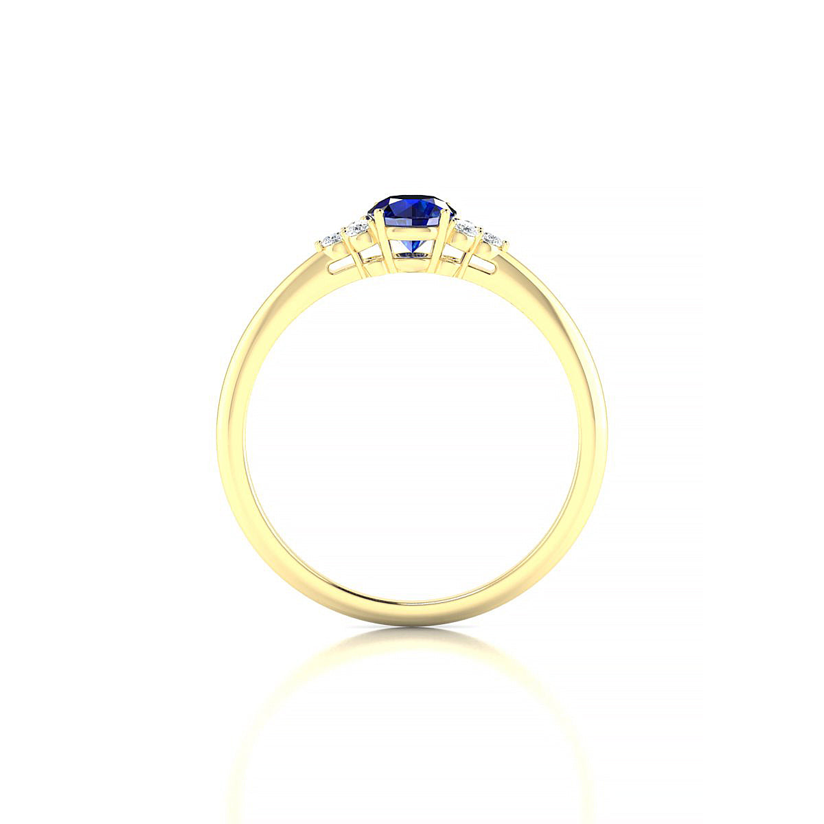 Mirage | 18k Yellow Gold 4.5 mm Round Sapphire Ring